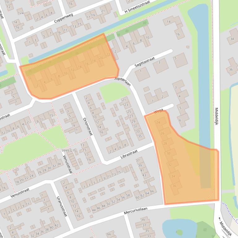 Kaart van postcodegebied 3235TB.
