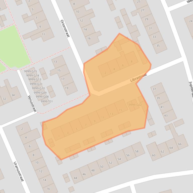 Kaart van postcodegebied 3235TC.