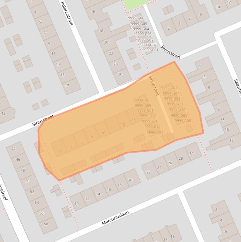 Kaart van postcodegebied 3235TL.