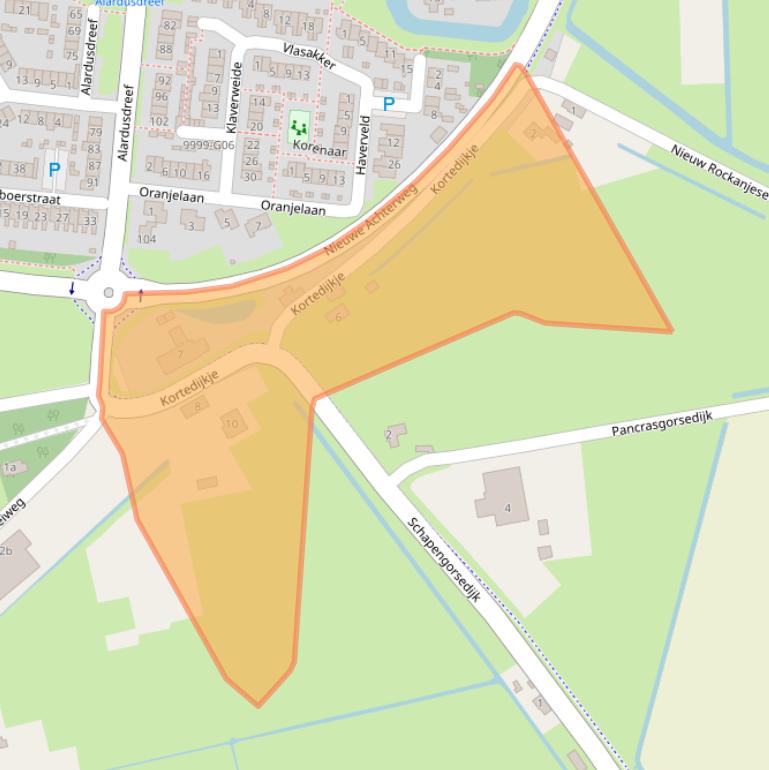 Kaart van postcodegebied 3235XB.