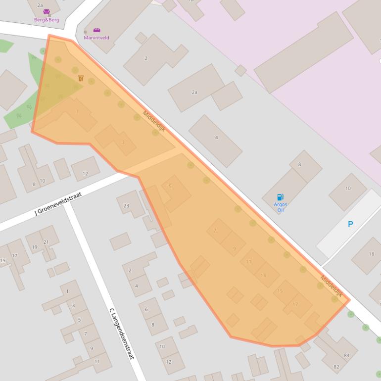 Kaart van postcodegebied 3235XC.