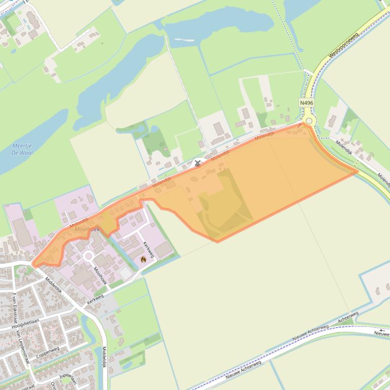 Kaart van postcodegebied 3235XE.