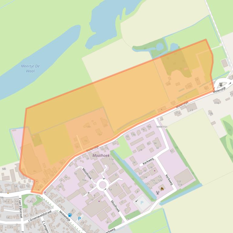 Kaart van postcodegebied 3235XG.