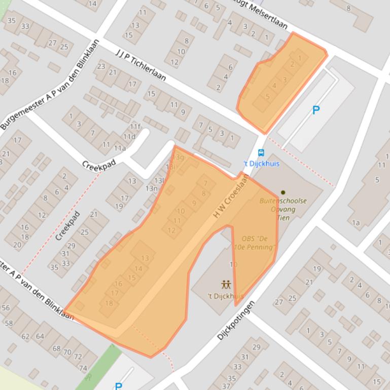 Kaart van postcodegebied 3237AN.