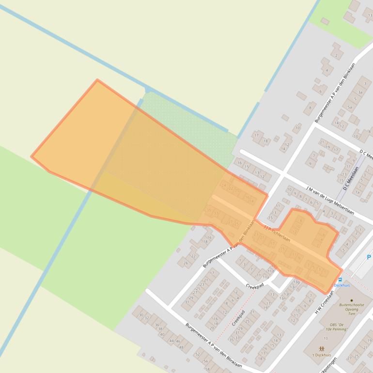 Kaart van postcodegebied 3237AR.