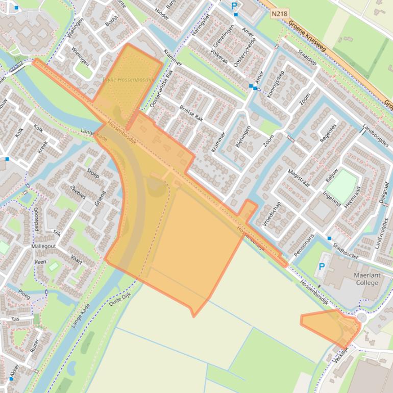 Kaart van postcodegebied 3237KD.