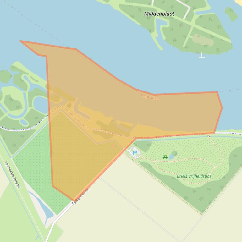 Kaart van postcodegebied 3237KM.