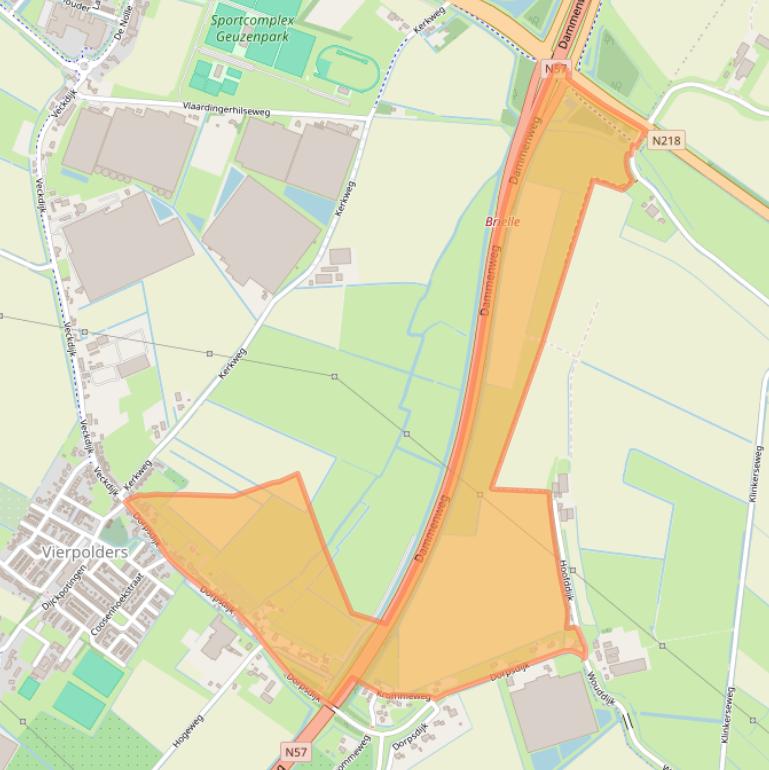 Kaart van postcodegebied 3237LB.
