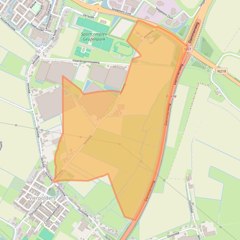 Kaart van postcodegebied 3237LE.