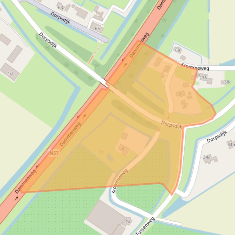 Kaart van postcodegebied 3237LG.