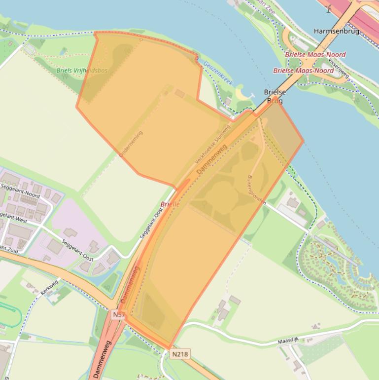 Kaart van postcodegebied 3237LM.