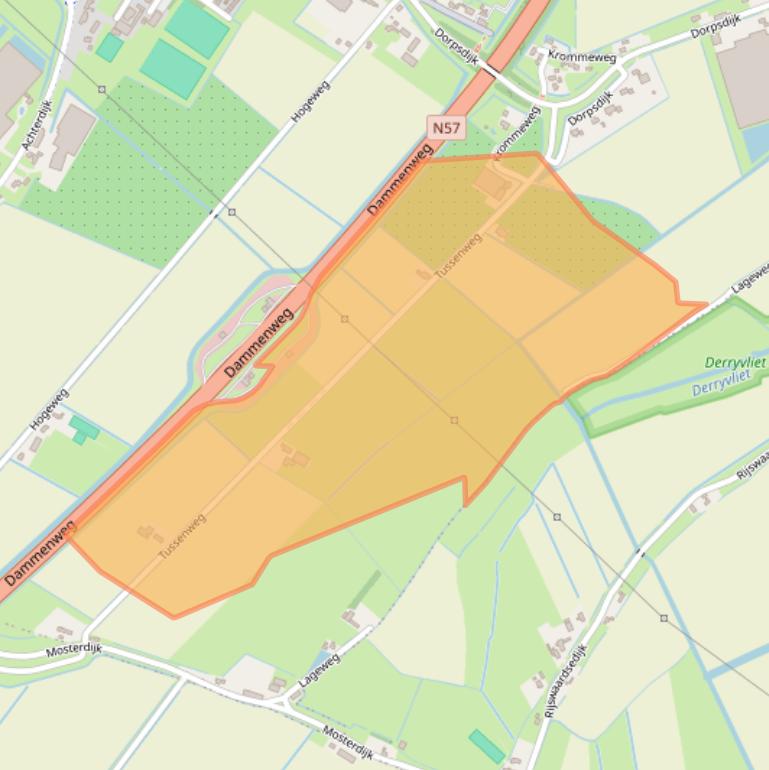 Kaart van postcodegebied 3237LS.