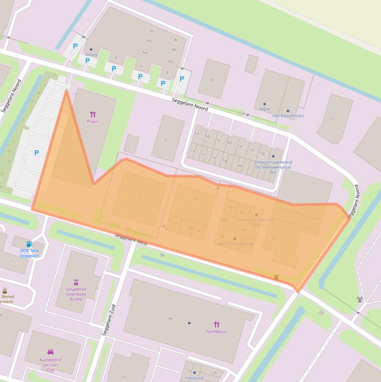 Kaart van postcodegebied 3237MJ.