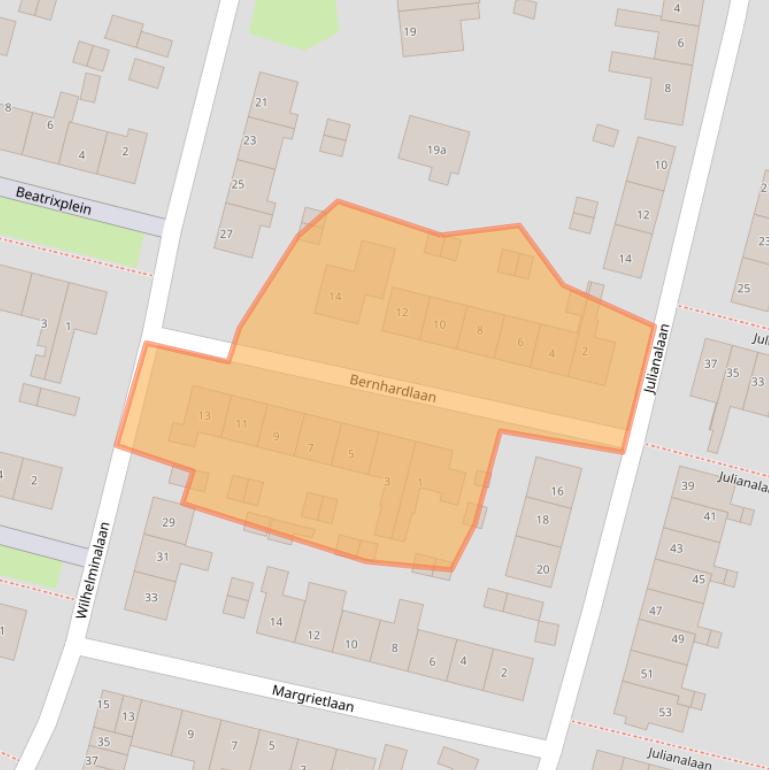 Kaart van postcodegebied 3238AC.