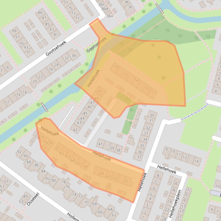 Kaart van postcodegebied 3238AH.