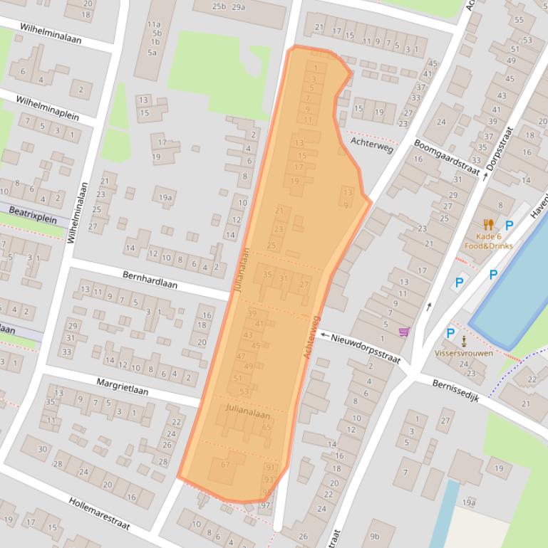 Kaart van postcodegebied 3238AK.