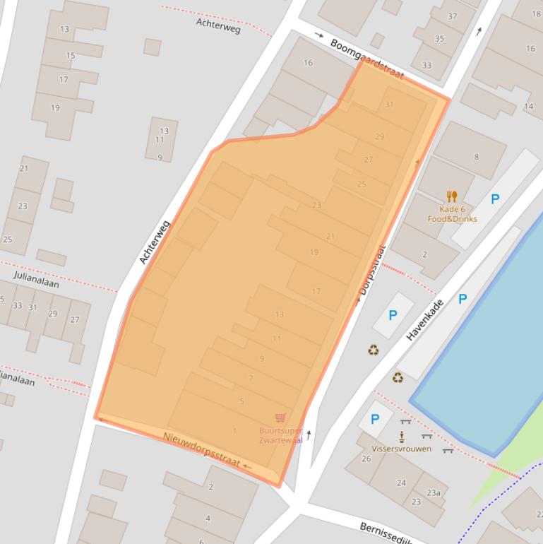 Kaart van postcodegebied 3238BA.