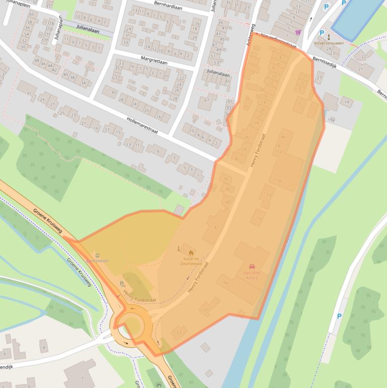 Kaart van postcodegebied 3238BE.