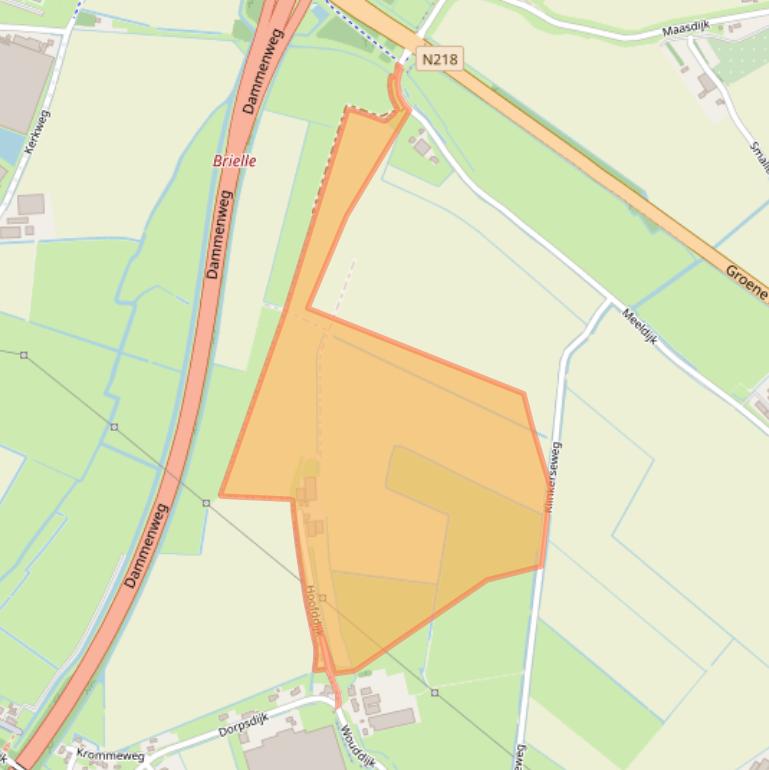 Kaart van postcodegebied 3238LA.