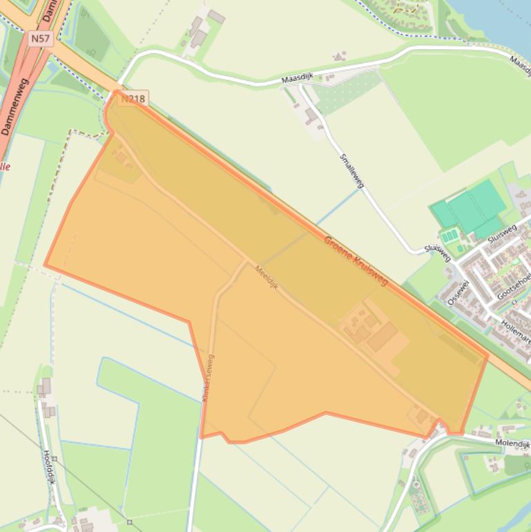 Kaart van postcodegebied 3238LC.