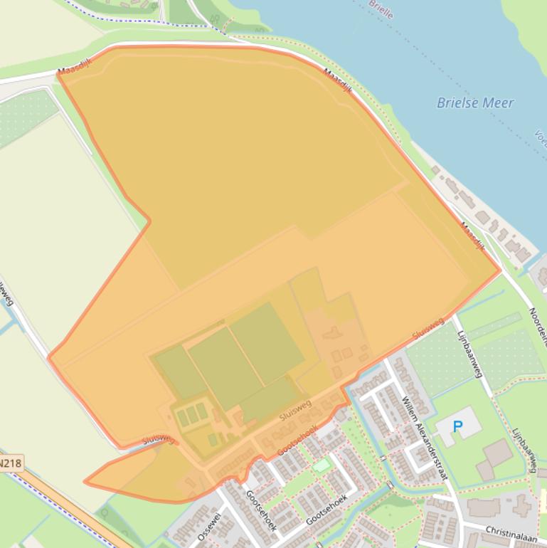 Kaart van postcodegebied 3238LE.