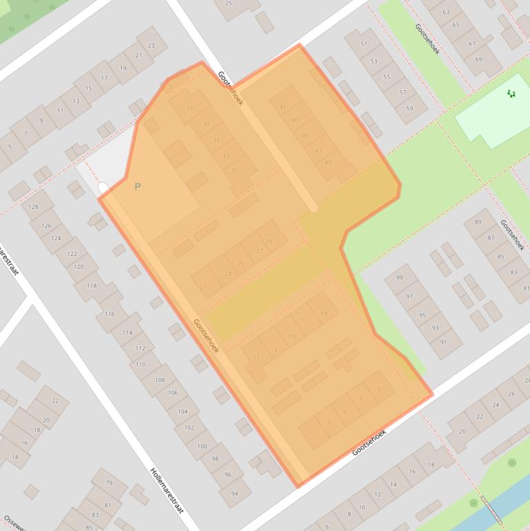 Kaart van postcodegebied 3238XA.