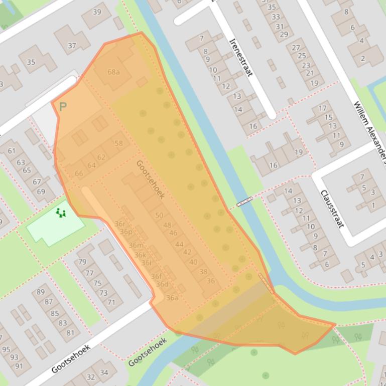 Kaart van postcodegebied 3238XD.