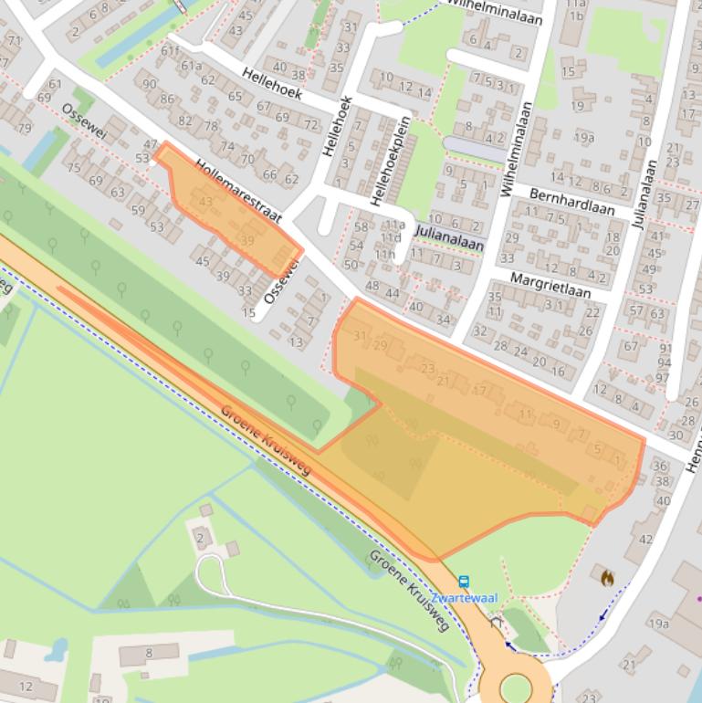 Kaart van postcodegebied 3238XE.