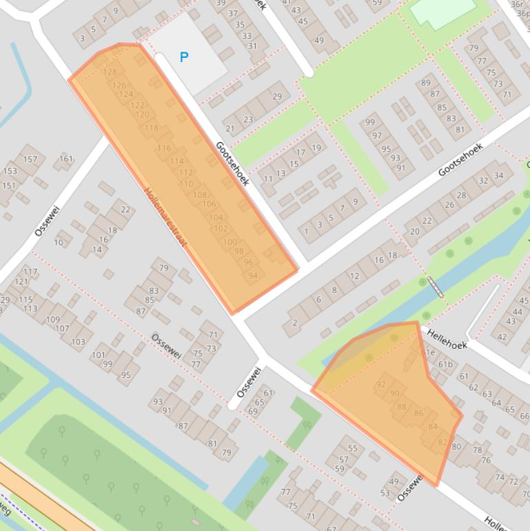 Kaart van postcodegebied 3238XK.