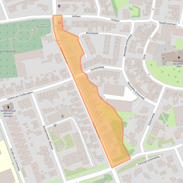Kaart van postcodegebied 3241AC.