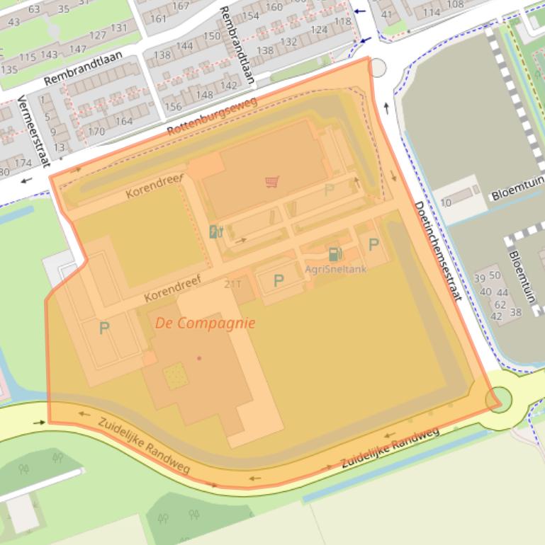 Kaart van postcodegebied 3241AS.