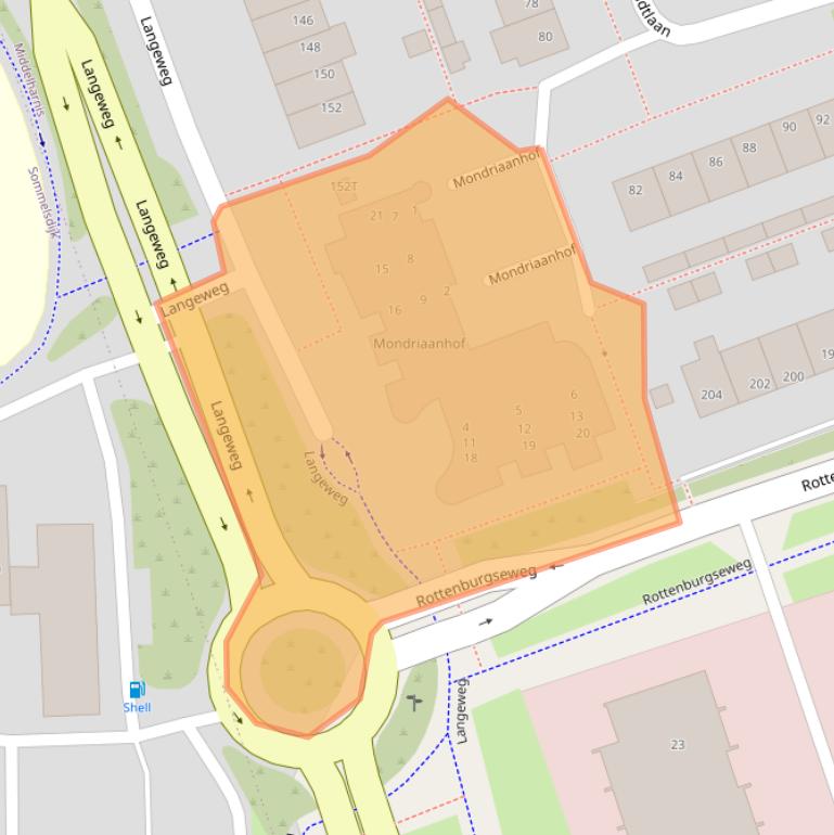 Kaart van postcodegebied 3241AT.