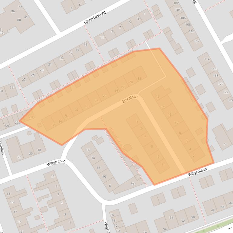 Kaart van postcodegebied 3241BD.