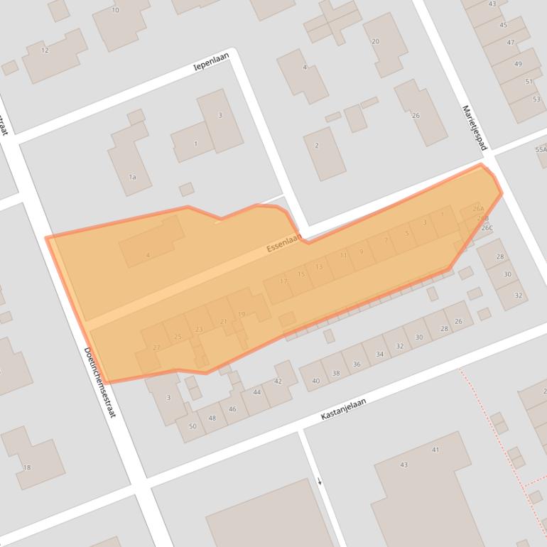 Kaart van postcodegebied 3241BE.