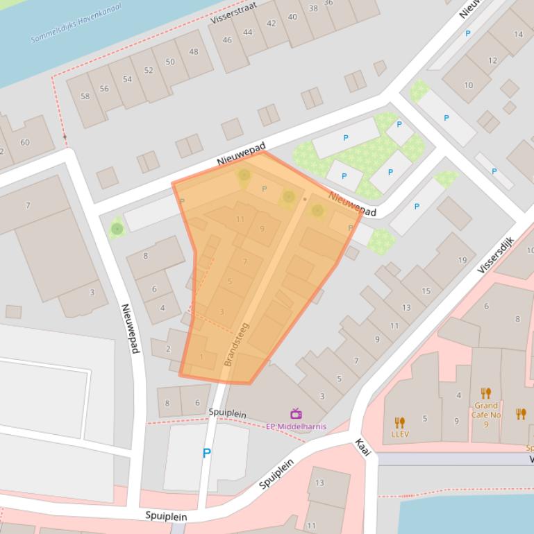 Kaart van postcodegebied 3241CA.