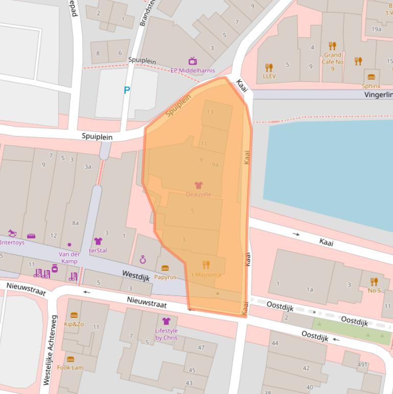 Kaart van postcodegebied 3241CE.