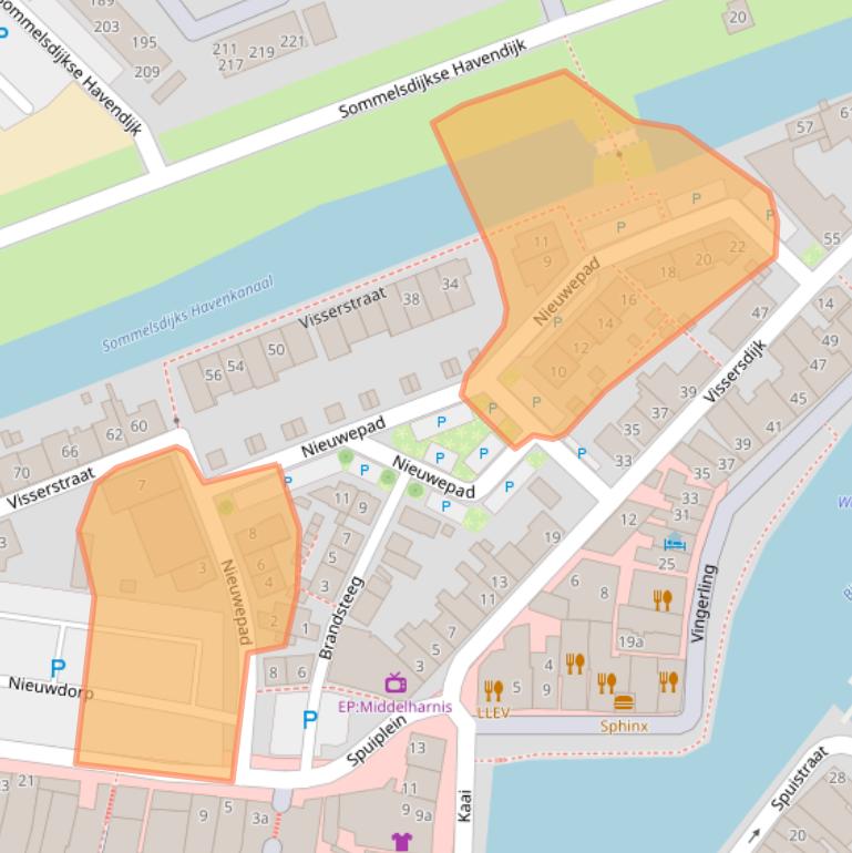 Kaart van postcodegebied 3241CK.