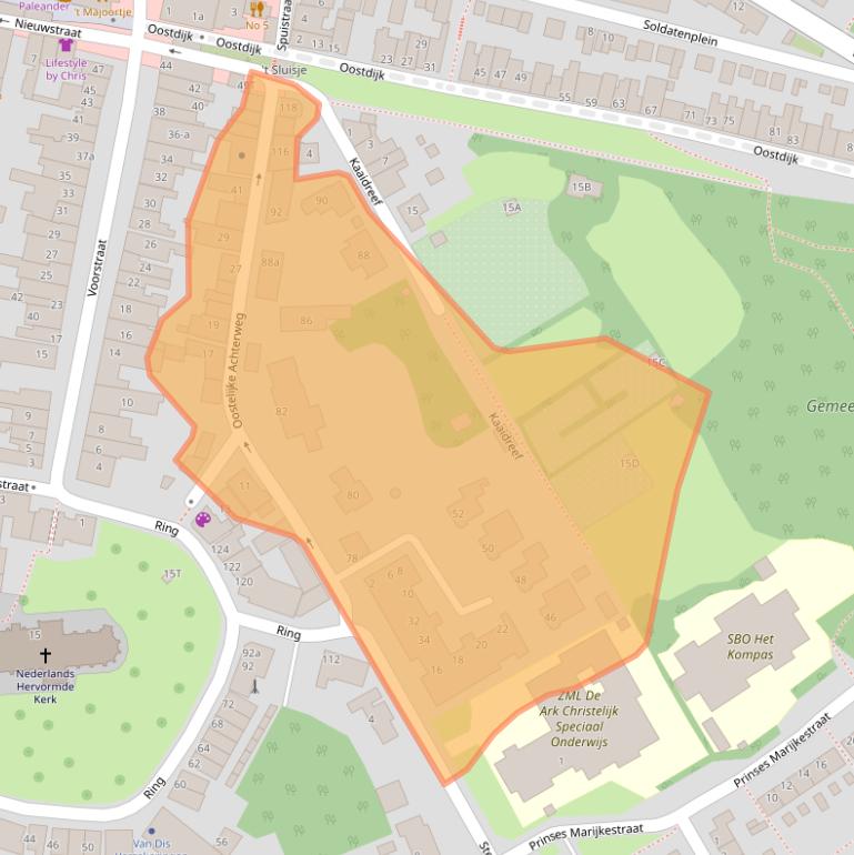 Kaart van postcodegebied 3241CM.
