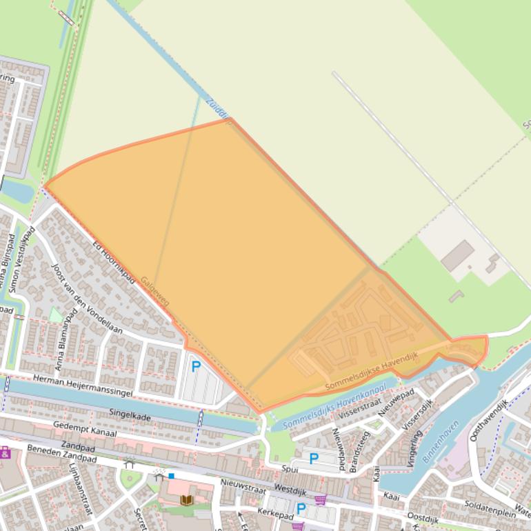 Kaart van postcodegebied 3241CV.