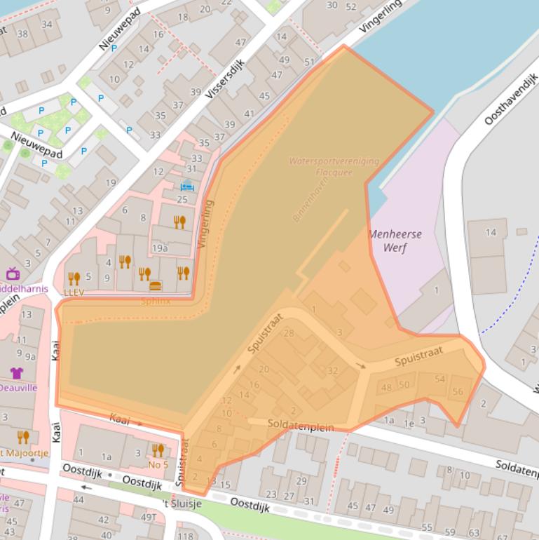 Kaart van postcodegebied 3241CZ.