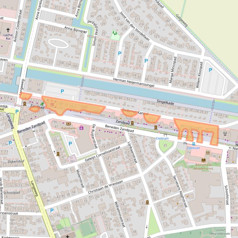 Kaart van postcodegebied 3241DB.