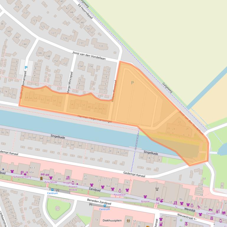 Kaart van postcodegebied 3241DC.