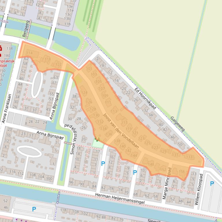 Kaart van postcodegebied 3241DR.