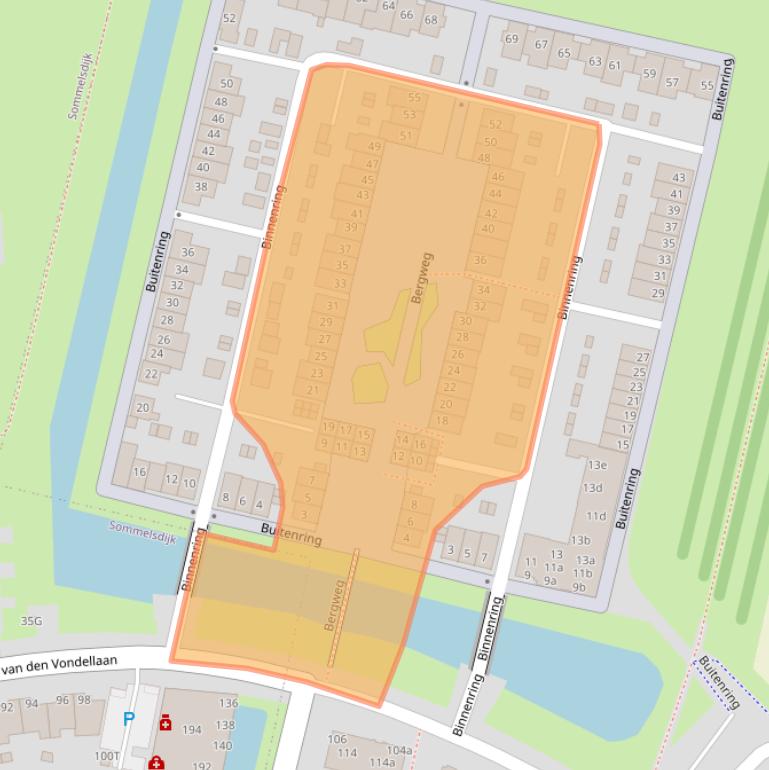 Kaart van postcodegebied 3241DT.