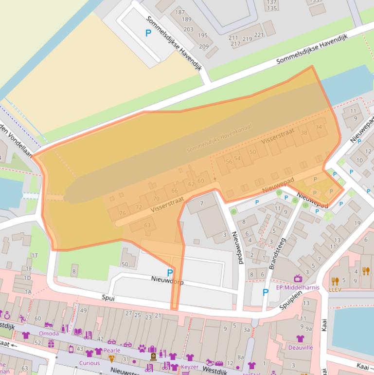 Kaart van postcodegebied 3241ED.