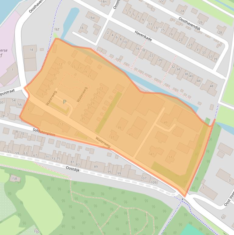 Kaart van postcodegebied 3241EJ.