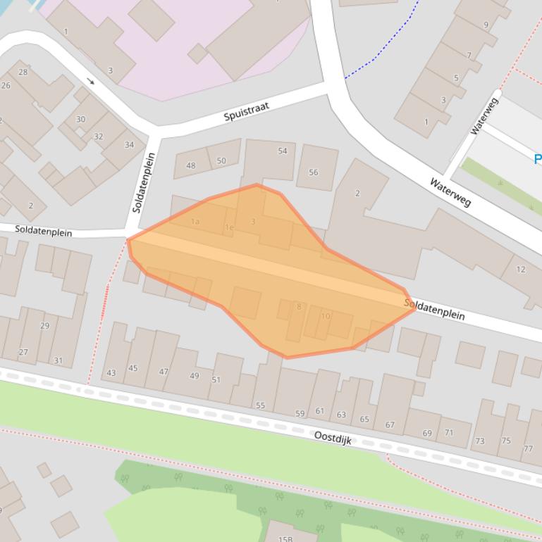 Kaart van postcodegebied 3241EL.