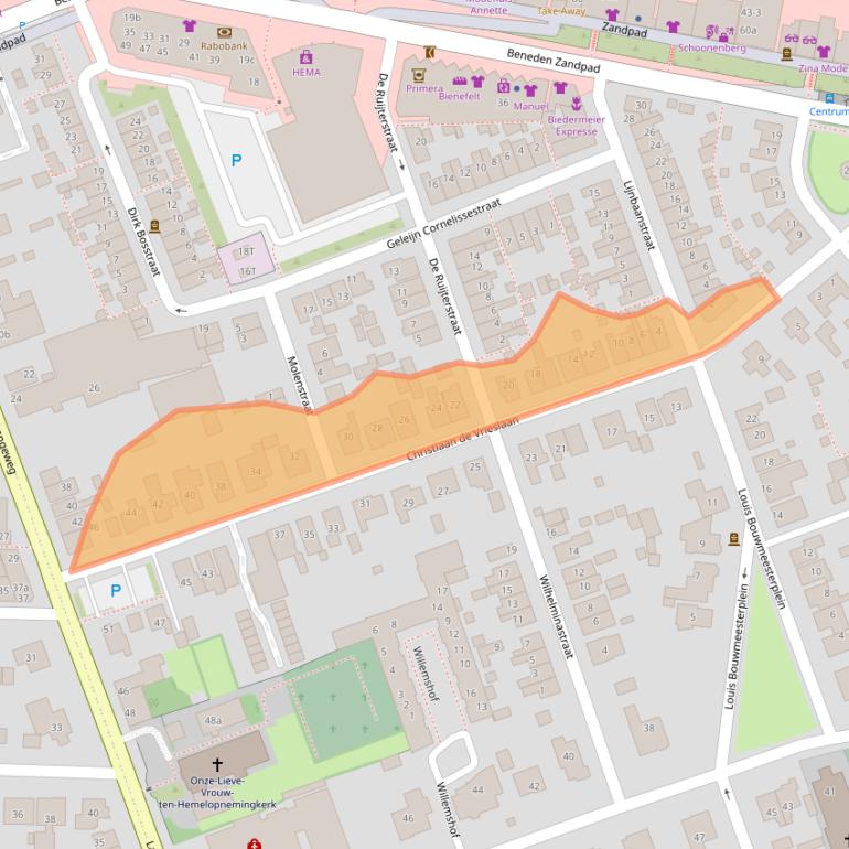 Kaart van postcodegebied 3241GD.