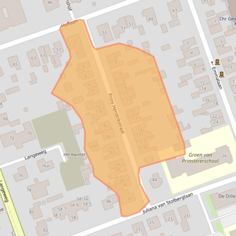 Kaart van postcodegebied 3241GR.