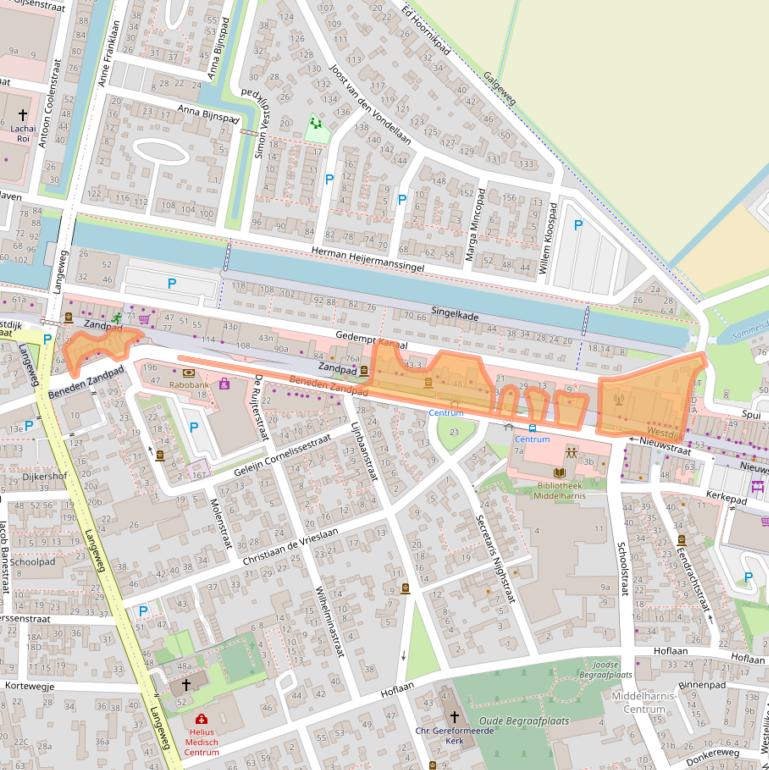Kaart van postcodegebied 3241GX.